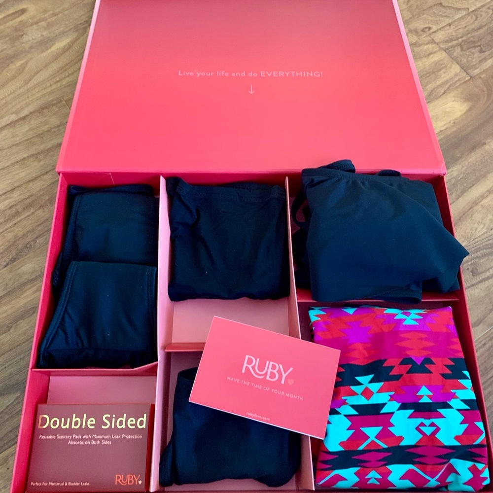 Ruby Love Ultimate Collection Box Period Bottoms and Swimsuits New Camp